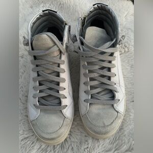 P448 High-Top Sneakers with Gray and White Accents Sz 37